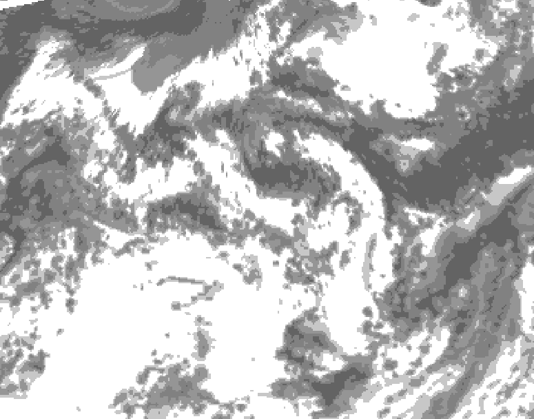 GDPS total cloud 168 hour forecast chart for Canada based on 2026/07/23 0000Z data