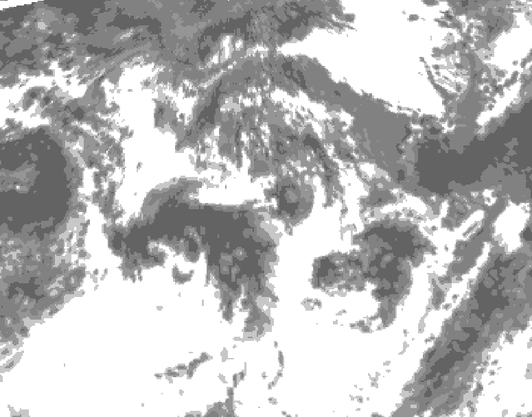 GDPS total cloud 234 hour forecast chart for Canada based on 2026/07/23 0000Z data