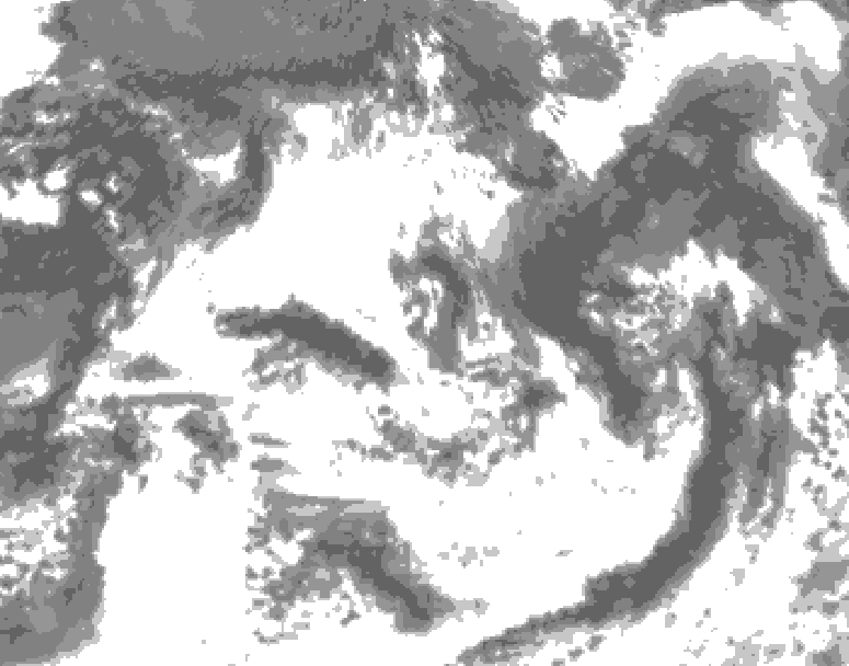 GDPS total cloud 006 hour forecast chart for Canada based on 2026/07/23 1200Z data