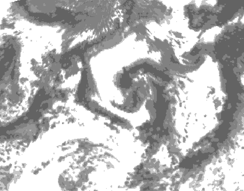 GDPS total cloud 060 hour forecast chart for Canada based on 2026/07/23 1200Z data