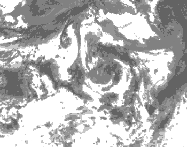GDPS total cloud 090 hour forecast chart for Canada based on 2026/07/23 1200Z data