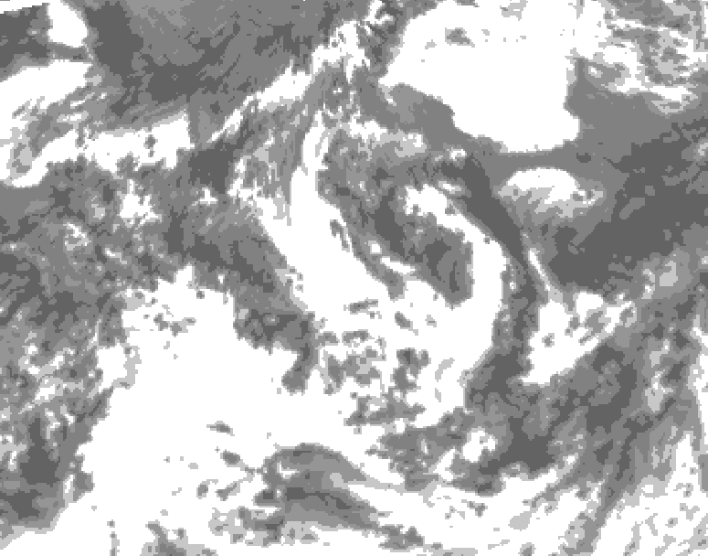 GDPS total cloud 144 hour forecast chart for Canada based on 2026/07/23 1200Z data