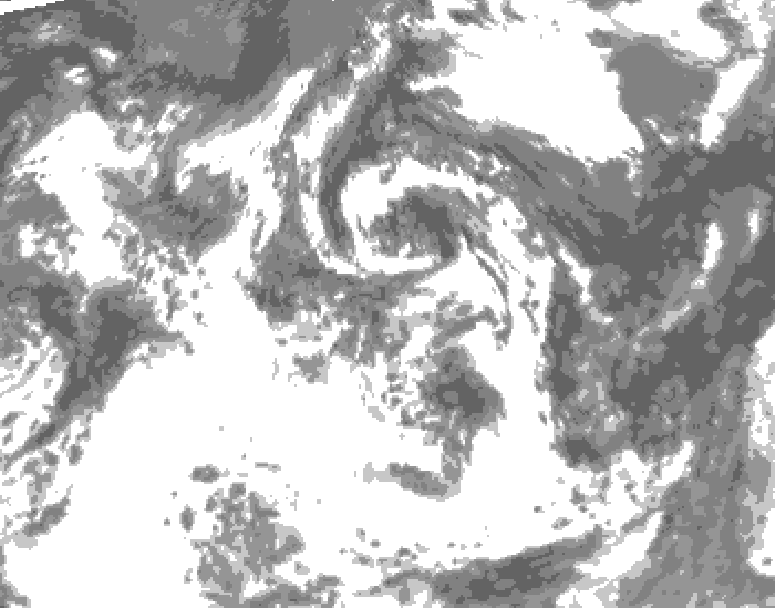 GDPS total cloud 180 hour forecast chart for Canada based on 2026/07/23 1200Z data