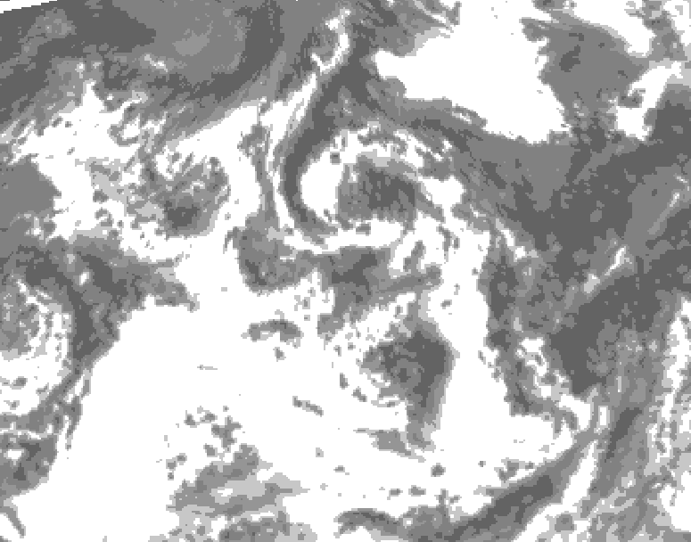GDPS total cloud 186 hour forecast chart for Canada based on 2026/07/23 1200Z data