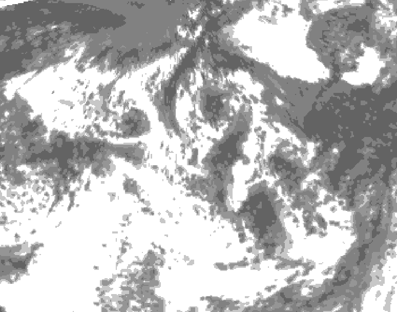 GDPS total cloud 204 hour forecast chart for Canada based on 2026/07/23 1200Z data