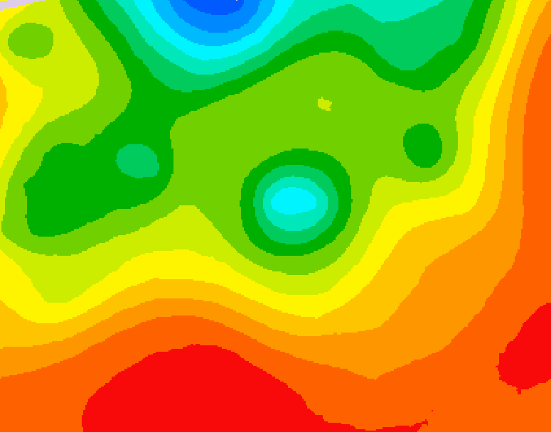 GDPS 500 millibar geopotential height 036 hour forecast chart for Canada based on 2026/07/24 0000Z data