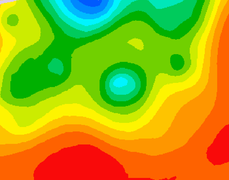 GDPS 500 millibar geopotential height 024 hour forecast chart for Canada based on 2026/07/24 1200Z data