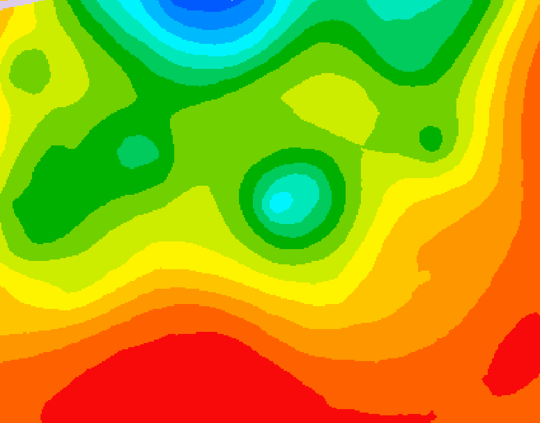 GDPS 500 millibar geopotential height 030 hour forecast chart for Canada based on 2026/07/24 1200Z data