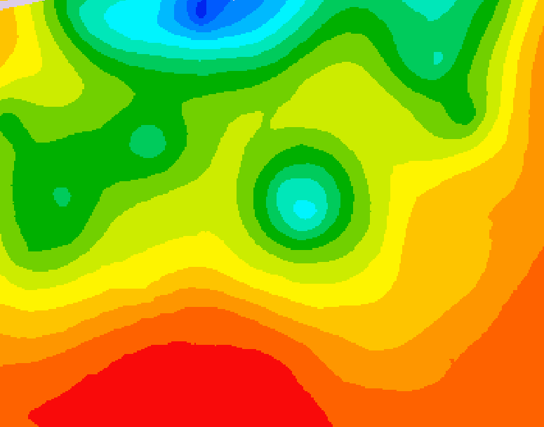 GDPS 500 millibar geopotential height 042 hour forecast chart for Canada based on 2026/07/24 1200Z data