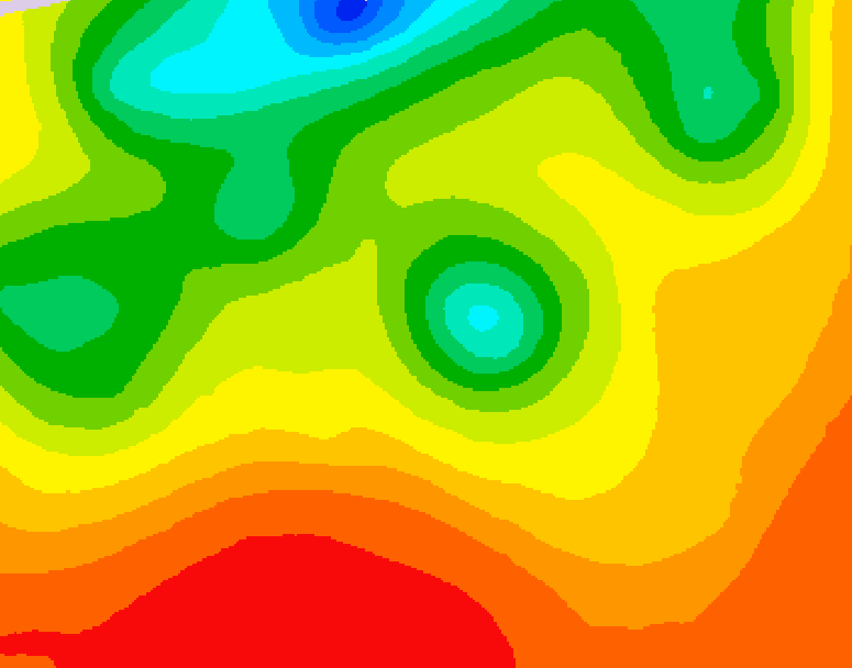 GDPS 500 millibar geopotential height 054 hour forecast chart for Canada based on 2026/07/24 1200Z data