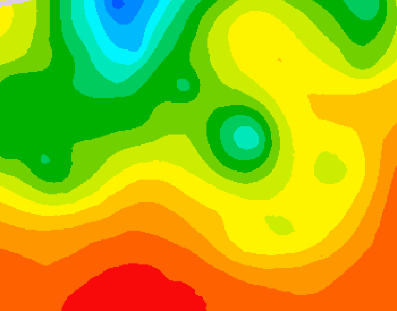 GDPS 500 millibar geopotential height 102 hour forecast chart for Canada based on 2026/07/24 1200Z data