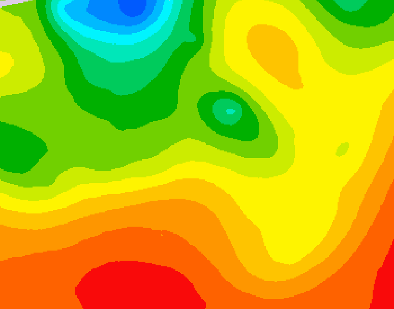 GDPS 500 millibar geopotential height 126 hour forecast chart for Canada based on 2026/07/24 1200Z data