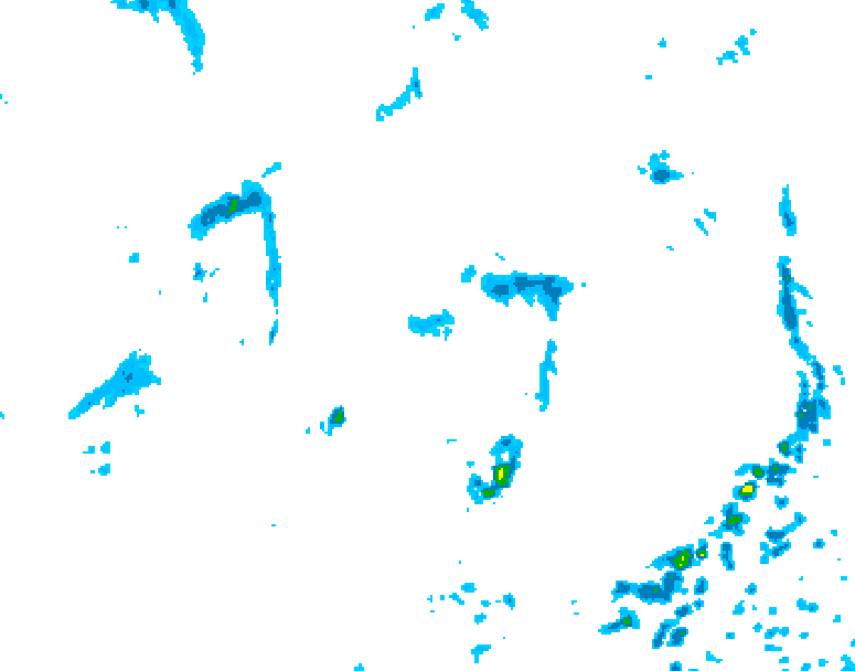 GDPS precipitation 024 hour forecast chart for Canada based on 2026/07/24 1200Z data