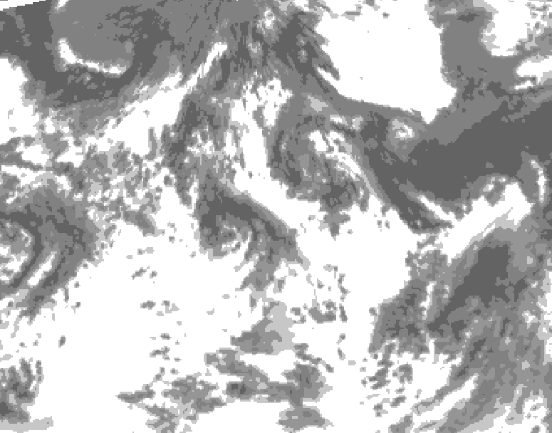 GDPS total cloud 144 hour forecast chart for Canada based on 2026/07/24 0000Z data