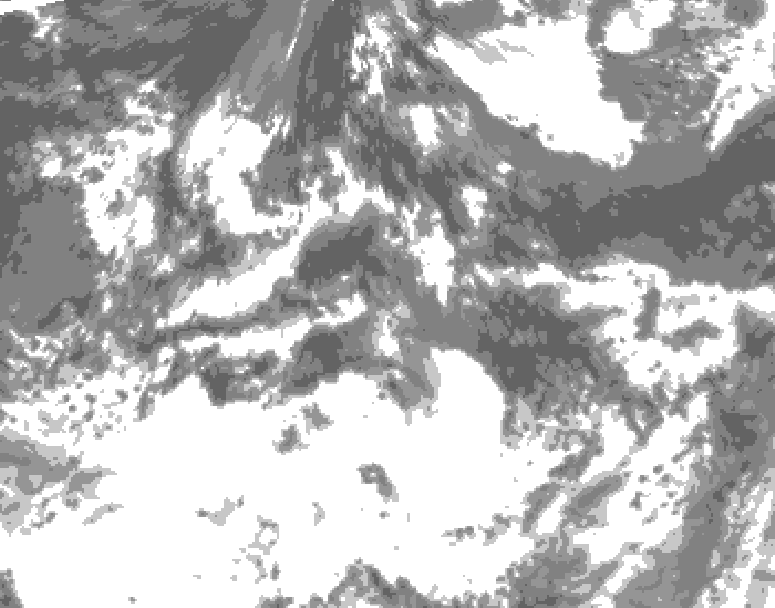 GDPS total cloud 210 hour forecast chart for Canada based on 2026/07/24 0000Z data