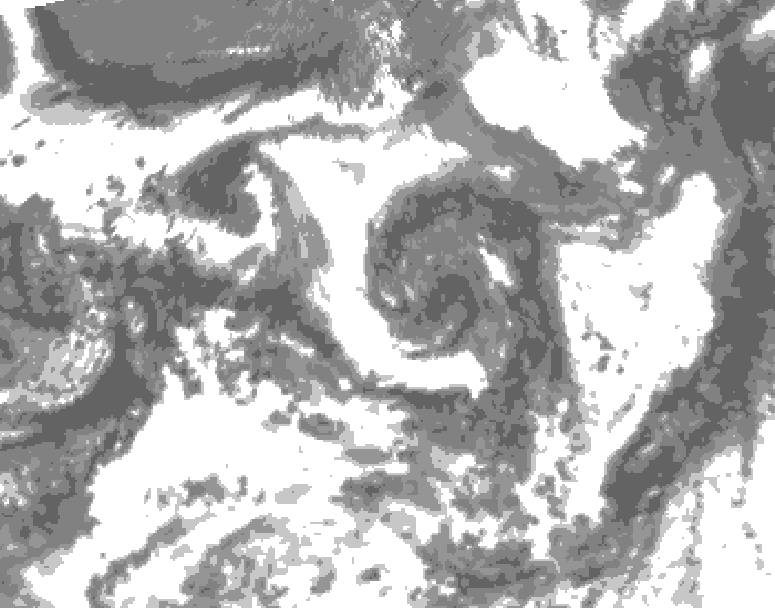 GDPS total cloud 048 hour forecast chart for Canada based on 2026/07/24 1200Z data