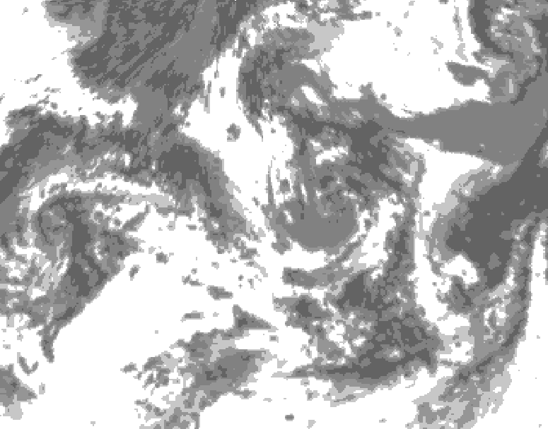 GDPS total cloud 090 hour forecast chart for Canada based on 2026/07/24 1200Z data