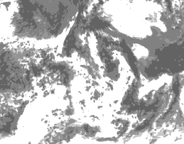 GDPS total cloud 114 hour forecast chart for Canada based on 2026/07/24 1200Z data
