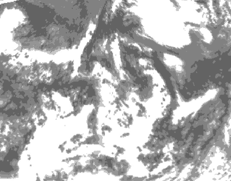 GDPS total cloud 120 hour forecast chart for Canada based on 2026/07/24 1200Z data