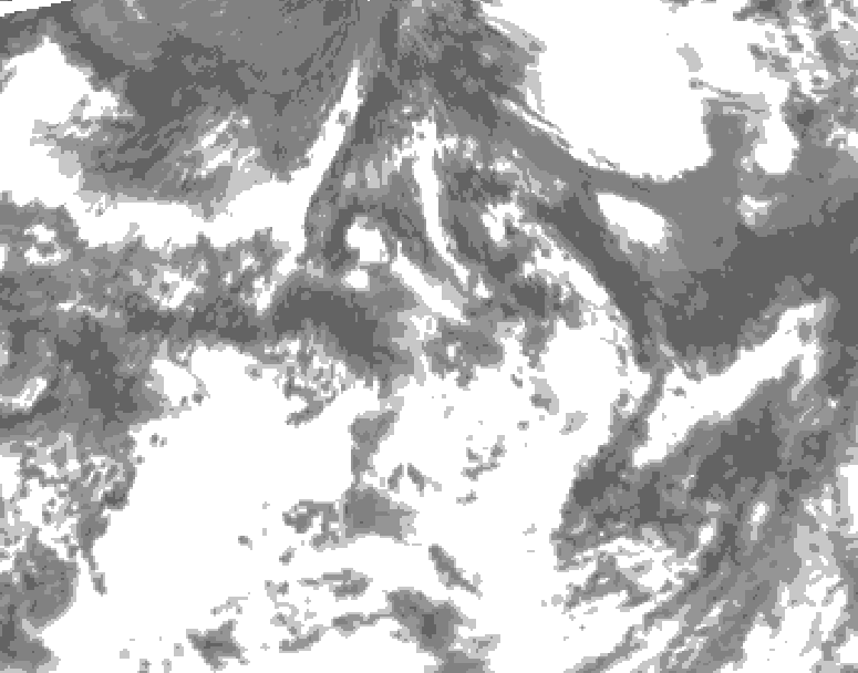 GDPS total cloud 126 hour forecast chart for Canada based on 2026/07/24 1200Z data