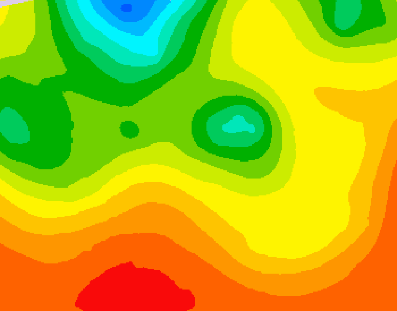 GDPS 500 millibar geopotential height 096 hour forecast chart for Canada based on 2026/07/25 0000Z data