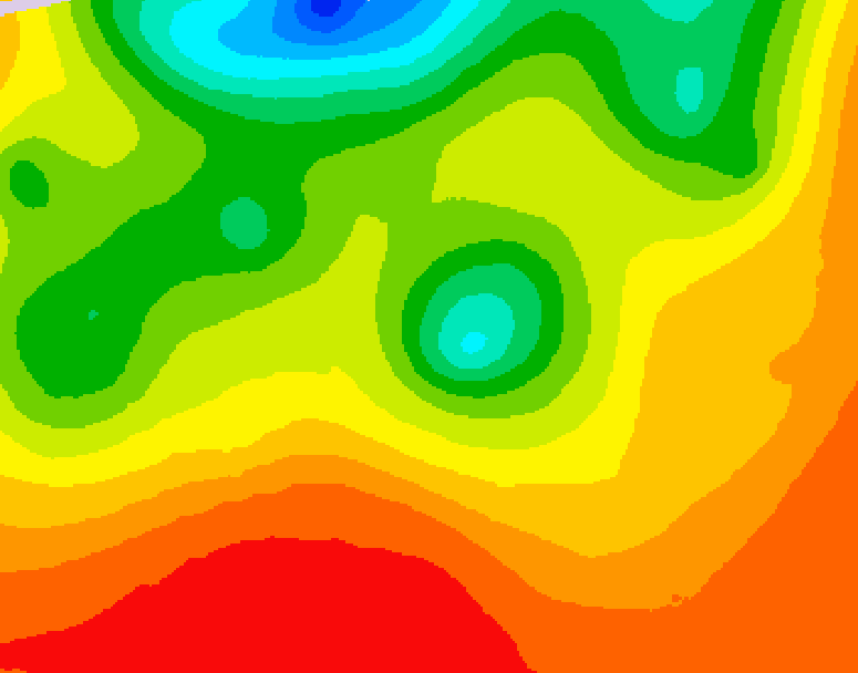 GDPS 500 millibar geopotential height 018 hour forecast chart for Canada based on 2026/07/25 1200Z data