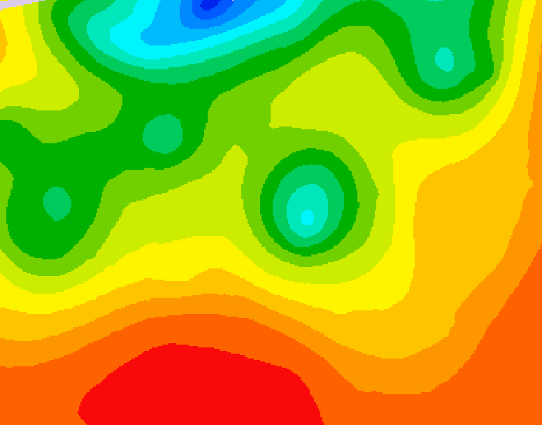 GDPS 500 millibar geopotential height 024 hour forecast chart for Canada based on 2026/07/25 1200Z data