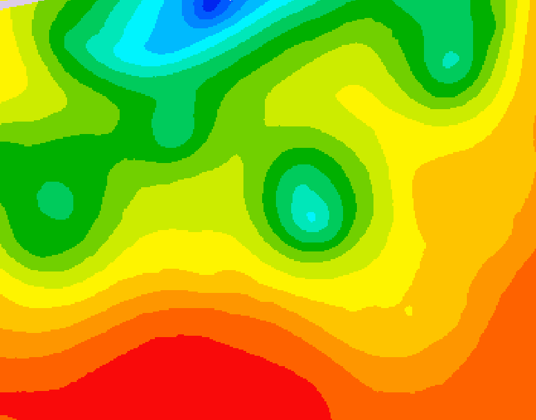 GDPS 500 millibar geopotential height 030 hour forecast chart for Canada based on 2026/07/25 1200Z data