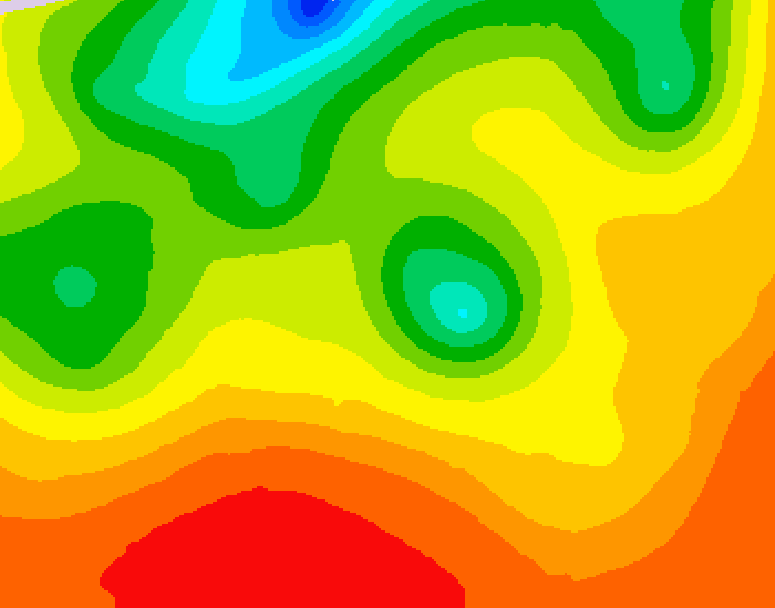 GDPS 500 millibar geopotential height 036 hour forecast chart for Canada based on 2026/07/25 1200Z data