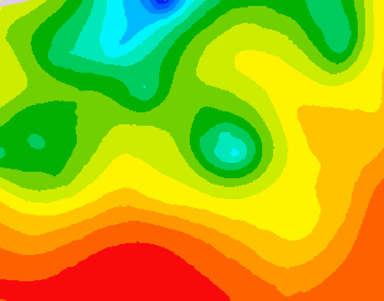 GDPS 500 millibar geopotential height 042 hour forecast chart for Canada based on 2026/07/25 1200Z data