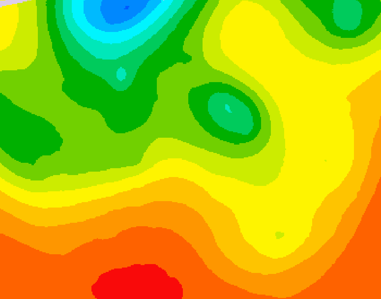 GDPS 500 millibar geopotential height 096 hour forecast chart for Canada based on 2026/07/25 1200Z data