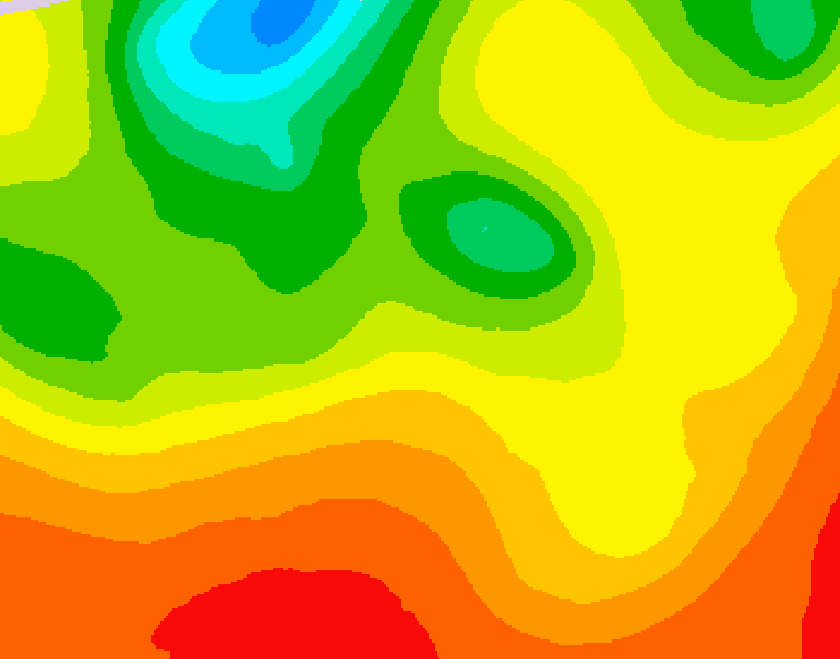 GDPS 500 millibar geopotential height 102 hour forecast chart for Canada based on 2026/07/25 1200Z data
