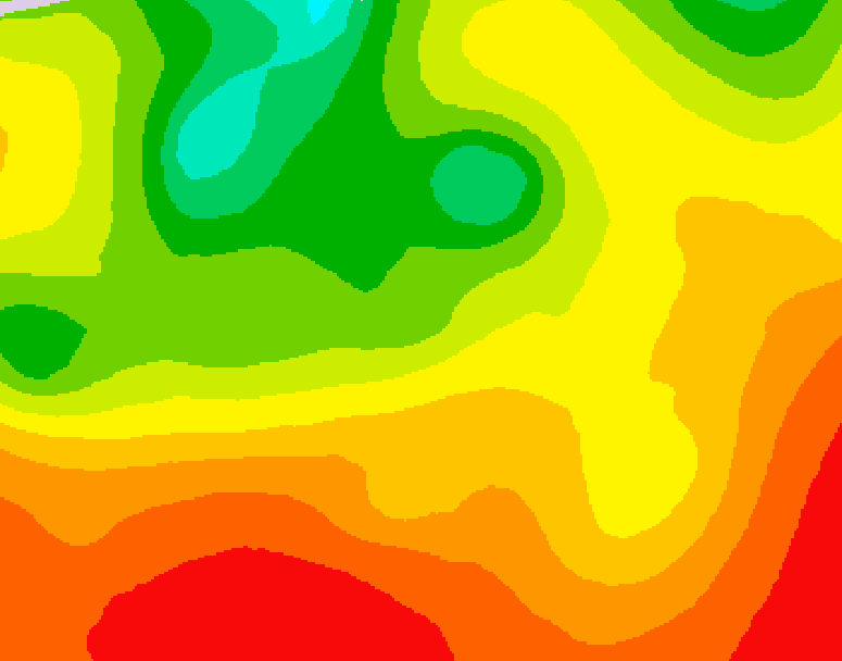 GDPS 500 millibar geopotential height 126 hour forecast chart for Canada based on 2026/07/25 1200Z data