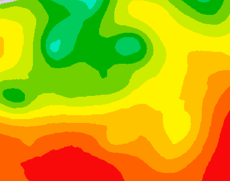 GDPS 500 millibar geopotential height 132 hour forecast chart for Canada based on 2026/07/25 1200Z data