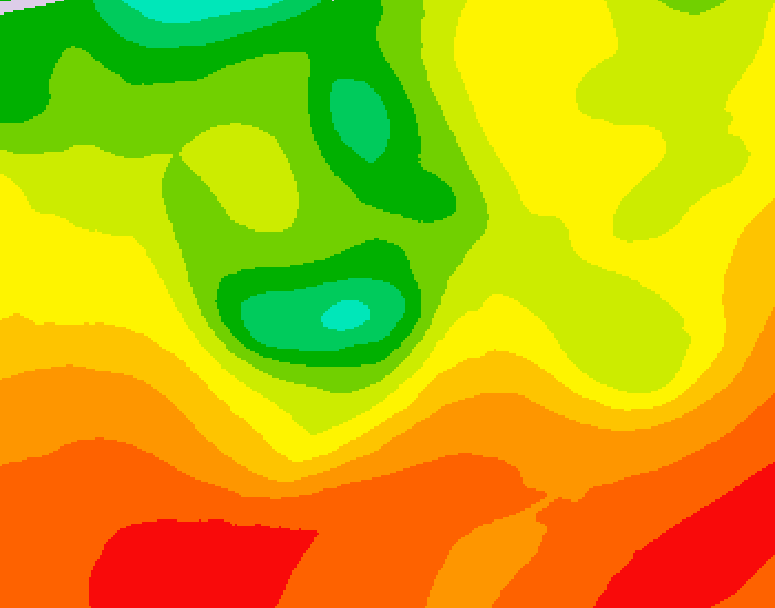 GDPS 500 millibar geopotential height 222 hour forecast chart for Canada based on 2026/07/25 1200Z data