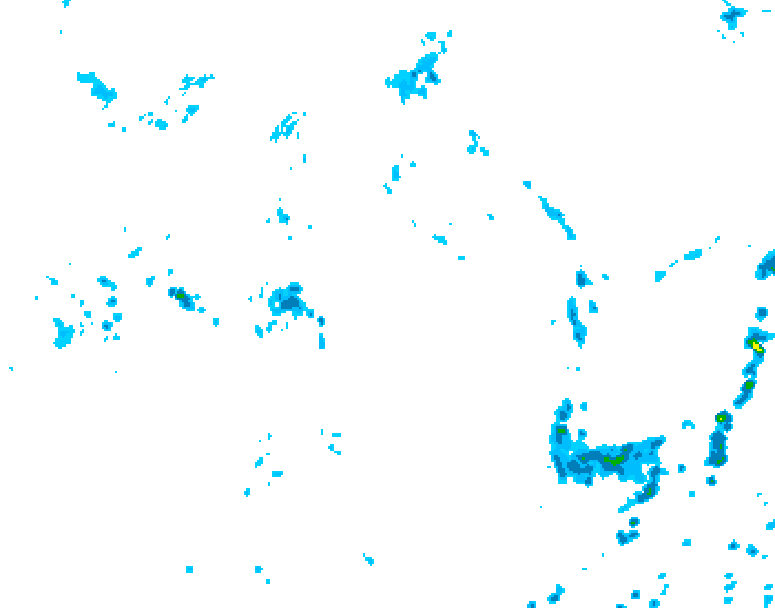 GDPS precipitation 102 hour forecast chart for Canada based on 2026/07/25 1200Z data