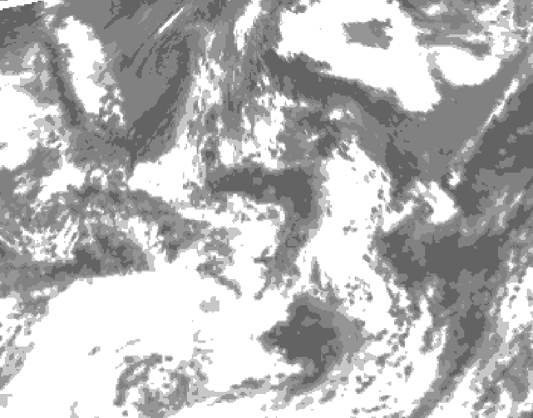 GDPS total cloud 144 hour forecast chart for Canada based on 2026/07/25 0000Z data