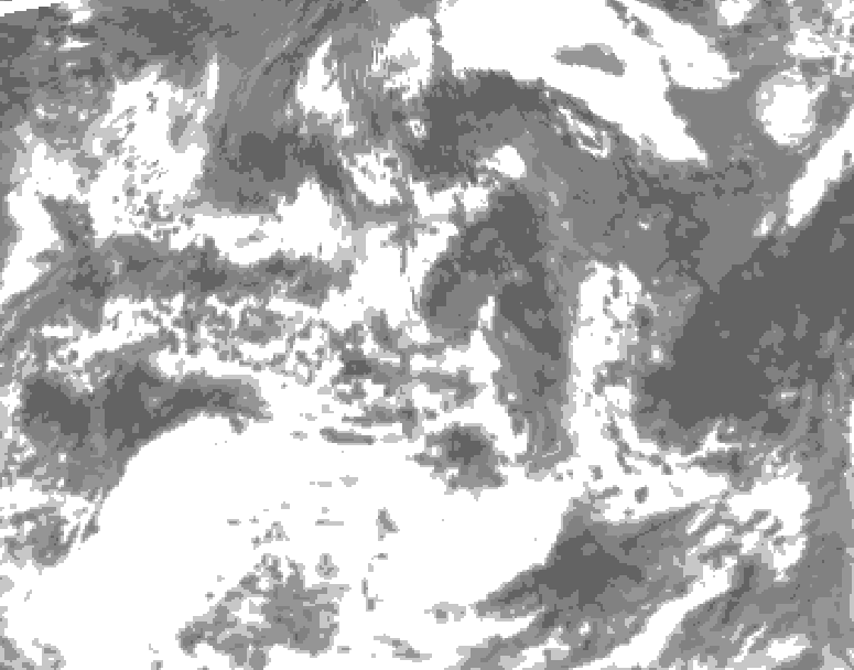 GDPS total cloud 168 hour forecast chart for Canada based on 2026/07/25 0000Z data
