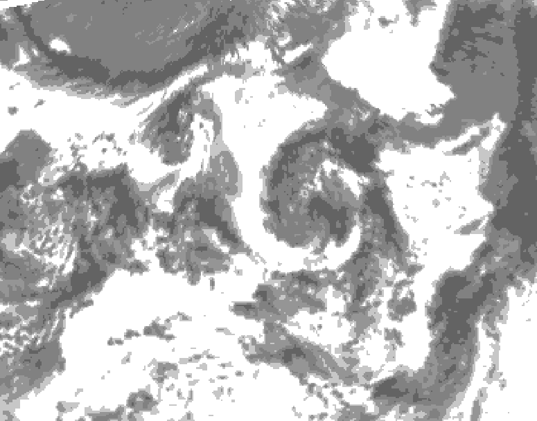GDPS total cloud 030 hour forecast chart for Canada based on 2026/07/25 1200Z data