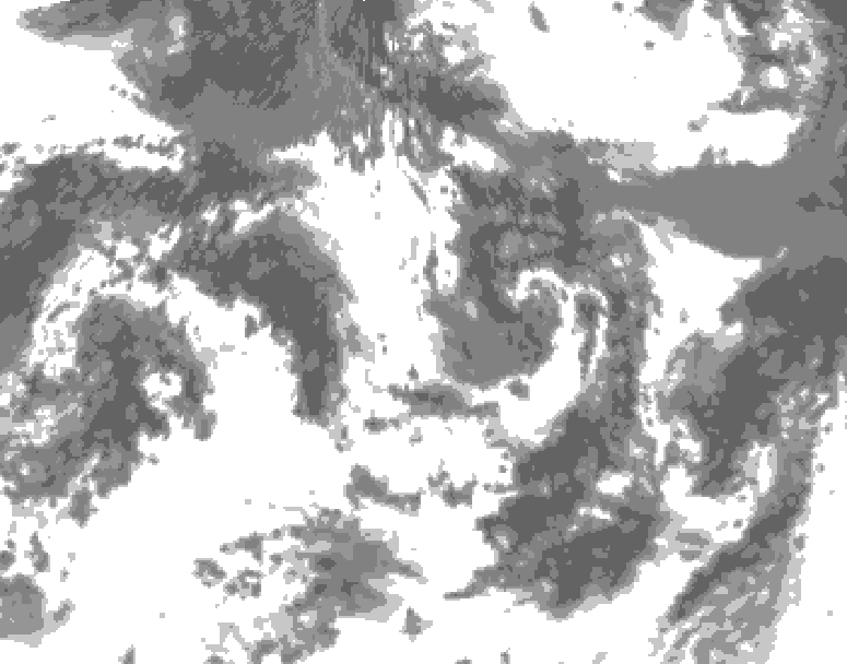 GDPS total cloud 066 hour forecast chart for Canada based on 2026/07/25 1200Z data
