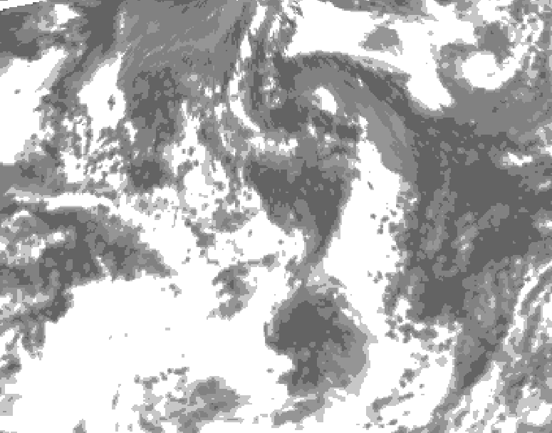 GDPS total cloud 138 hour forecast chart for Canada based on 2026/07/25 1200Z data