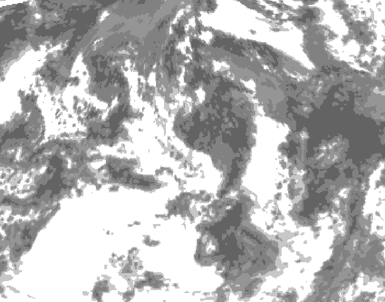 GDPS total cloud 150 hour forecast chart for Canada based on 2026/07/25 1200Z data