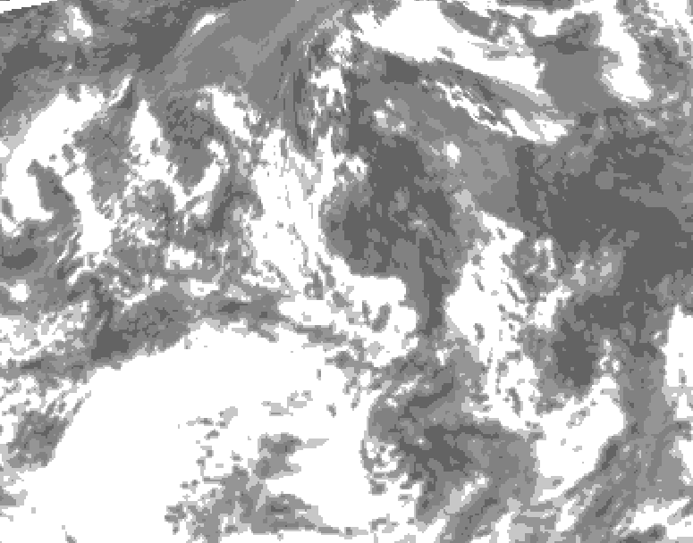 GDPS total cloud 156 hour forecast chart for Canada based on 2026/07/25 1200Z data