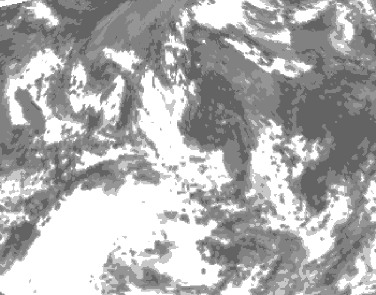 GDPS total cloud 162 hour forecast chart for Canada based on 2026/07/25 1200Z data