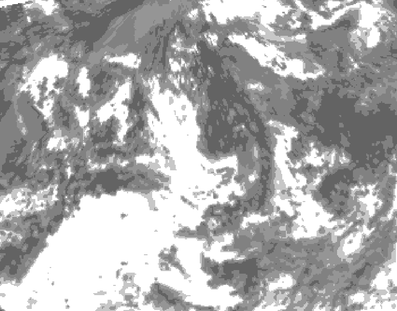 GDPS total cloud 168 hour forecast chart for Canada based on 2026/07/25 1200Z data