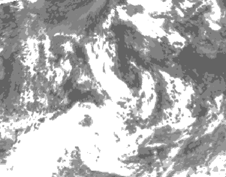 GDPS total cloud 180 hour forecast chart for Canada based on 2026/07/25 1200Z data