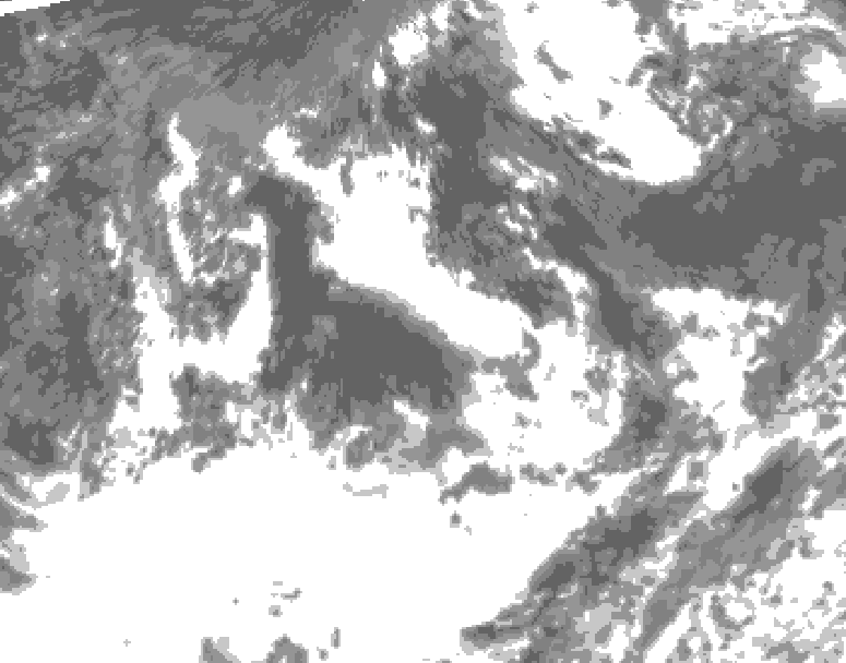 GDPS total cloud 198 hour forecast chart for Canada based on 2026/07/25 1200Z data