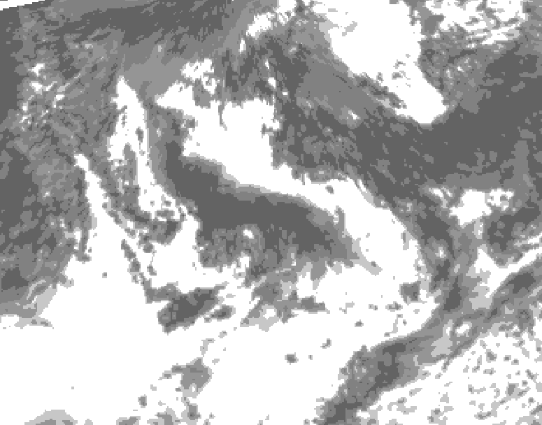 GDPS total cloud 210 hour forecast chart for Canada based on 2026/07/25 1200Z data