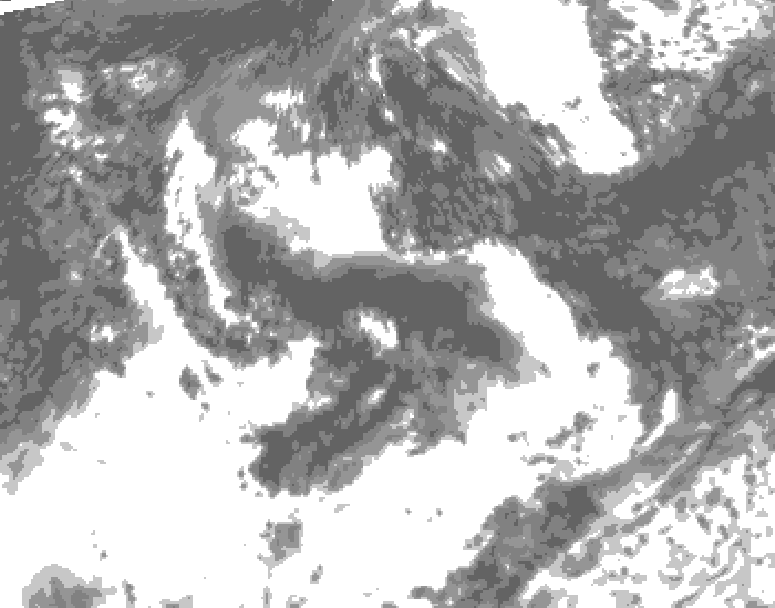 GDPS total cloud 216 hour forecast chart for Canada based on 2026/07/25 1200Z data