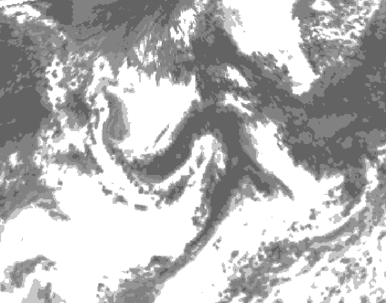 GDPS total cloud 234 hour forecast chart for Canada based on 2026/07/25 1200Z data